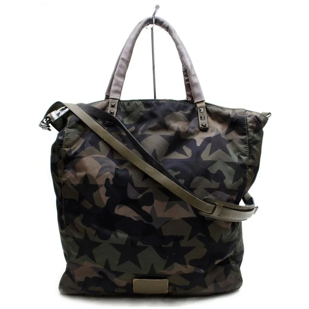 Valentino Camouflage Star Rockstud 2way Tote